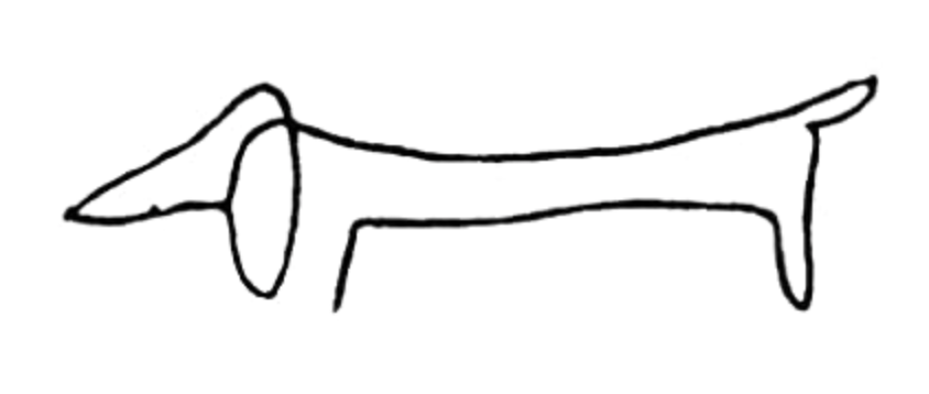 This drawing is clearly a dog, even though it is just one line